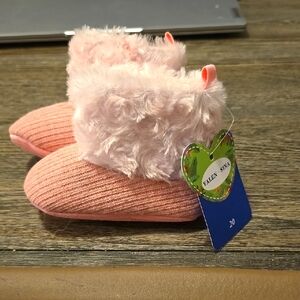 Valen Sina Pink Fuzzy Kids Shoes